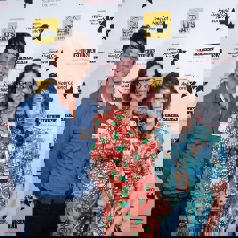 Tyger Drew-Honey with winner of National Cat of the Year